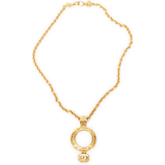 Magnifying Glass Pendant Necklace  Ketting