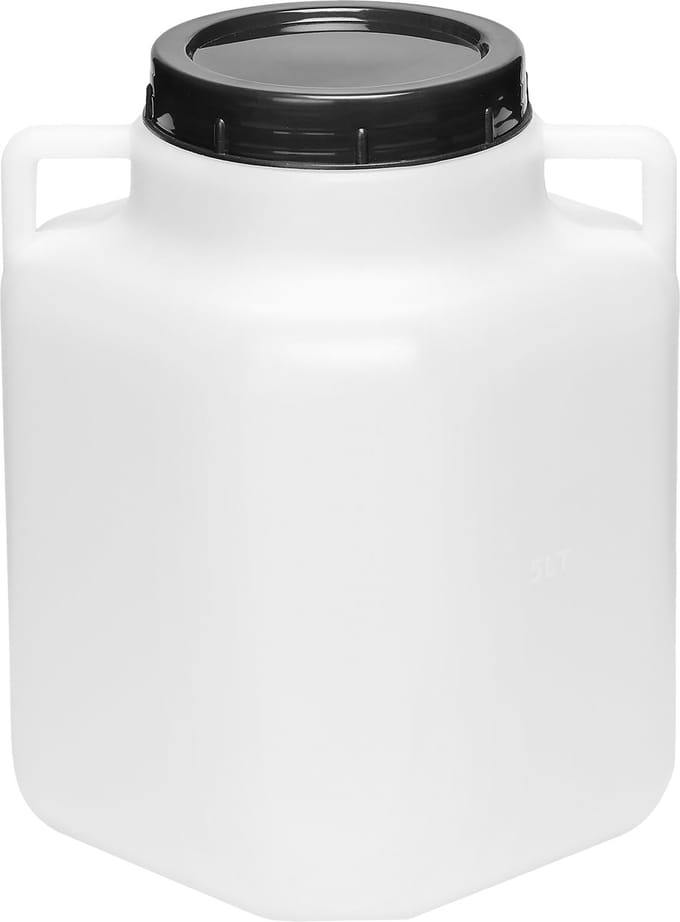 Garronda 5L - Plastic Vat BPA-vrij - Vierkant vat en Container met Deksel – Wit – GD-STE-BarrelP