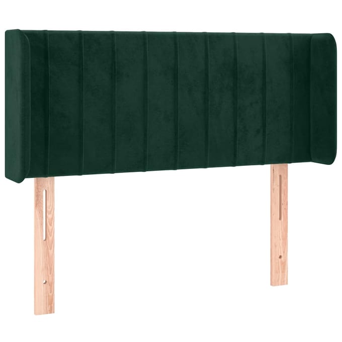 vidaXL - Hoofdbord - LED - 103x16x78/88 - cm - fluweel - donkergroen