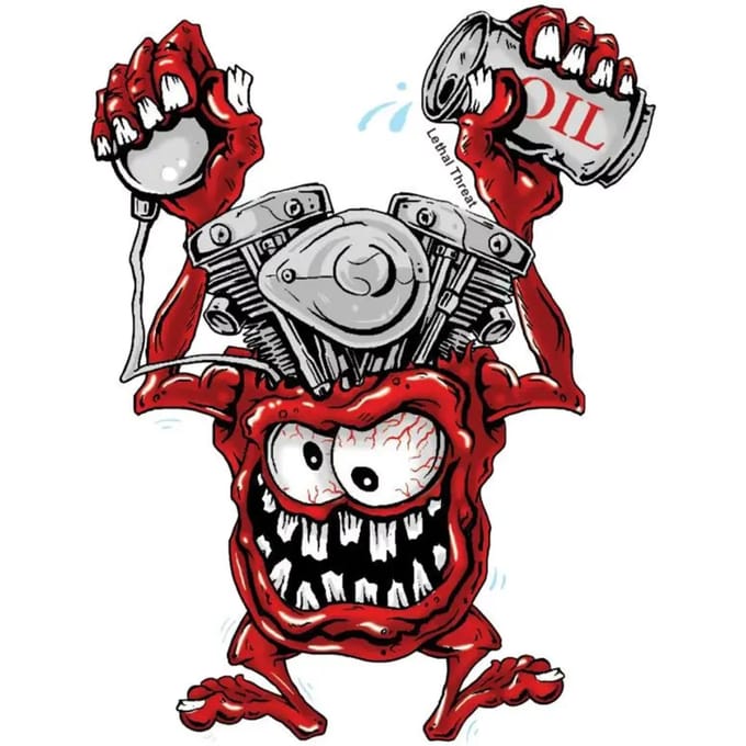 Motorfiets stickers Lethal Threat Mini V-twin Monster