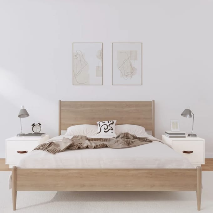 vidaXL - Nachtkastjes - 2 - st - 40x34x35 - cm - massief - grenenhout - wit