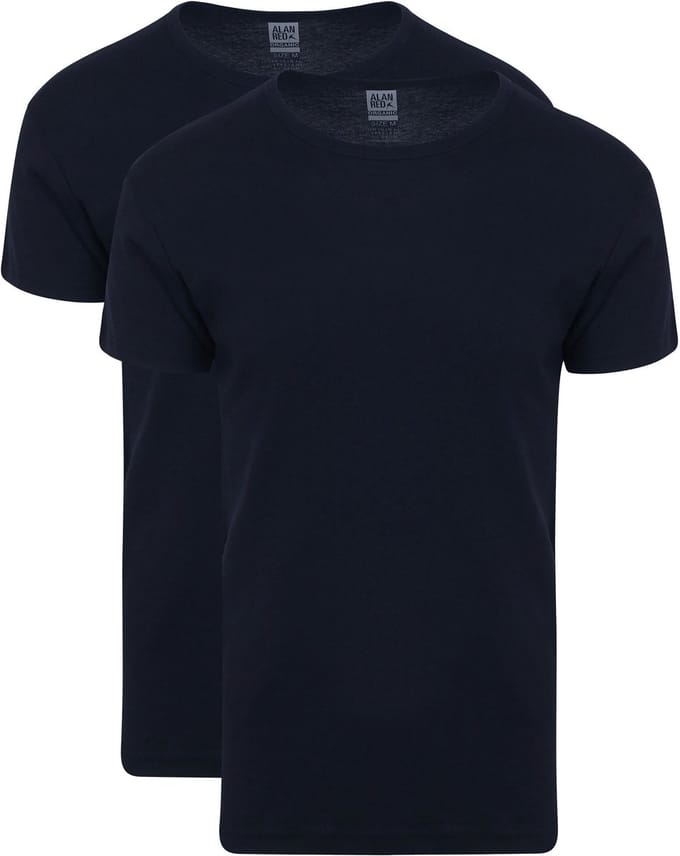 Alan Red Copenhagen T-shirt O-Hals Donkerblauw (navy) 2-Pack - Maat S - Heren - Basic T-shirt