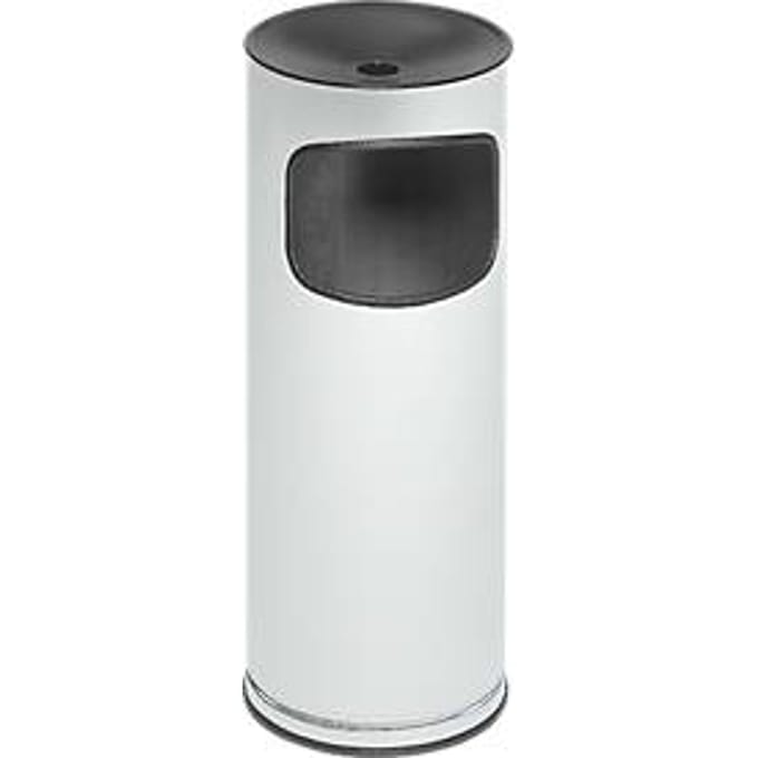 Combi-asbak, H 610 mm, wit