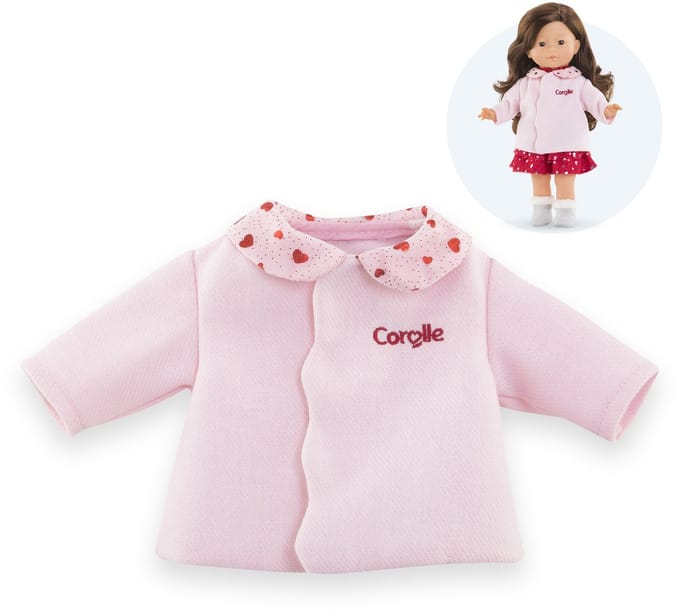 Corolle poppenjas hartjes roze 36cm - poppenkleding glitter.