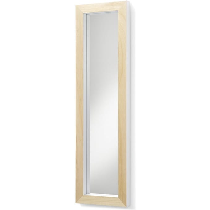 LaForma Drop Spiegel 98x28cm - Frame Blank Hout - Wit