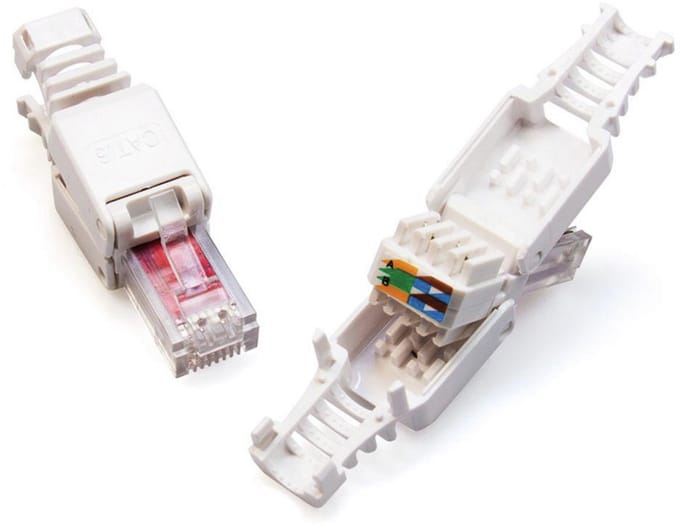 Technetix RJ45 Connectors - Wit - Per 2 stuk(s)