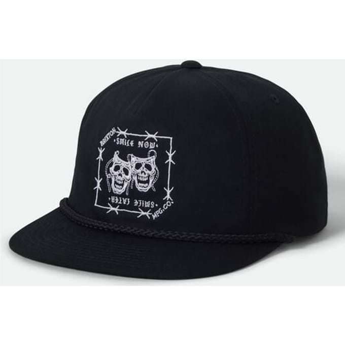Brixton Cap - Smile Always Snapback - voor Mannen - zwart