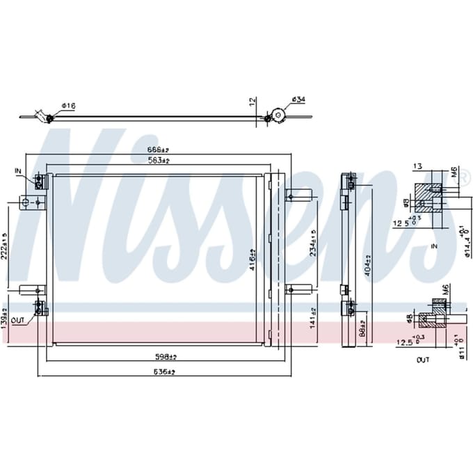 Condensator, airconditioning NISSENS 941091