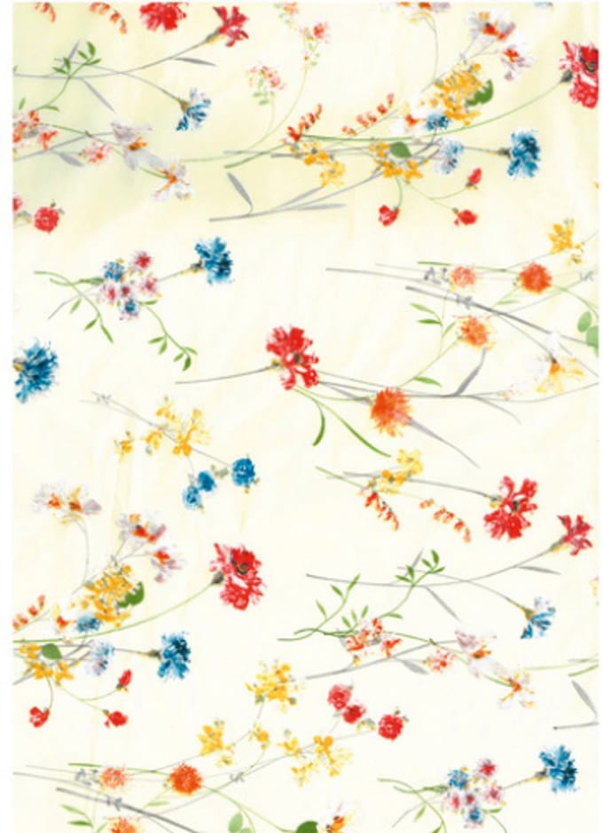Decopatch papier Veldbloemen zachtgeel