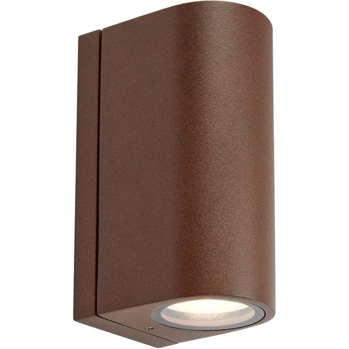 Markslöjd LED buiten wandlamp Alor, bruin, 2-lamps, IP65, dimbaar