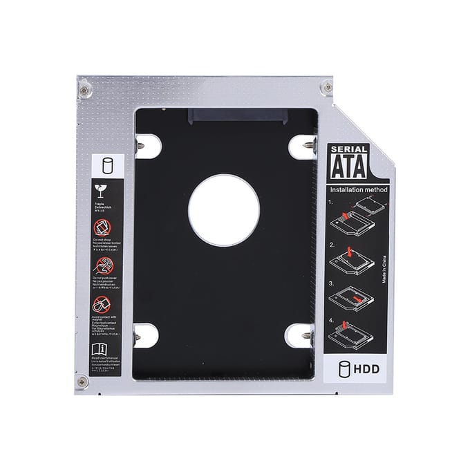 12,7 mm aluminium SATA HDD SSD-behuizing Harde schijfstation Caddy Optische dvd-adapter voor laptop white