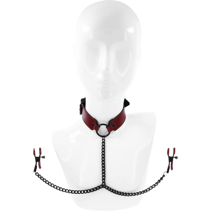 Sportsheets - Saffron Collar with Nipple Clamps