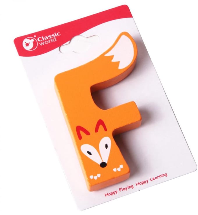 Klassieke wereld houten letter F - UNI