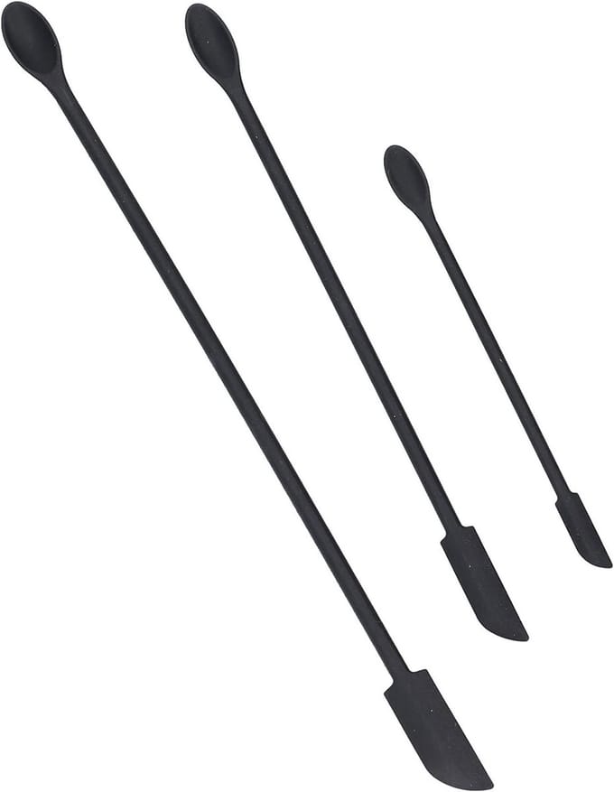 Set van 3 Herbruikbare Siliconen Make-up Spatels met Dubbele Kop voor Keuken en Cosmetica
