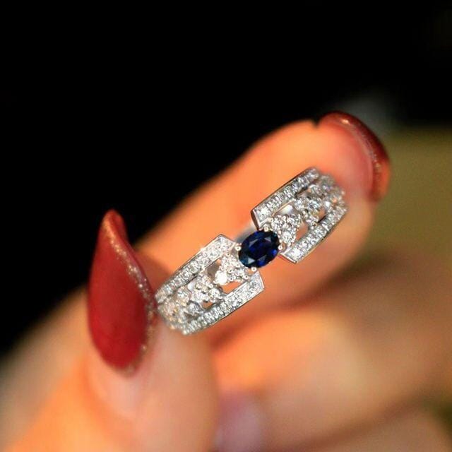 Bague Saphir Incrustée de Diamants pour Femmes Bijoux Diamants Accessoires Populaires No. 10 orange