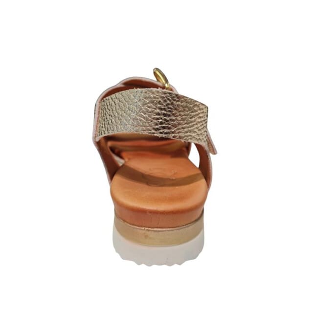 Aqa Leren Dames Sandalen - Goud - 37