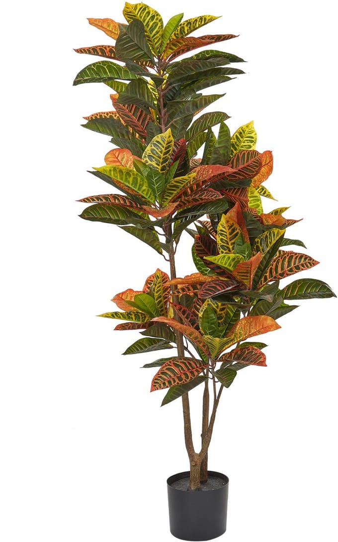 CODIAEUM - Kunstplant - Groen - 140 cm - Synthetisch materiaal