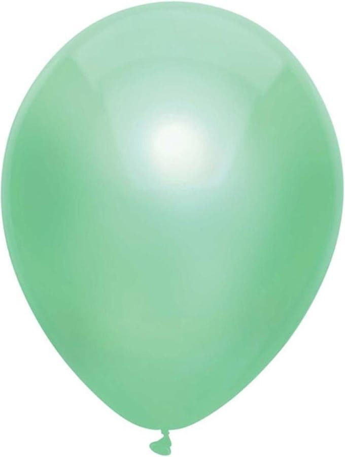 Haza Original Ballonnen Metallic 100 Stuks Mintgroen