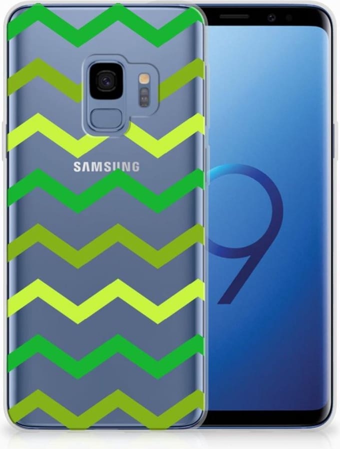 Samsung Galaxy S9 TPU bumper Zigzag Groen