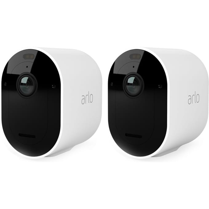 Arlo Pro 5 2K+ draadloze beveiligingscamera voor buiten - 2 IP-Camera's, wit