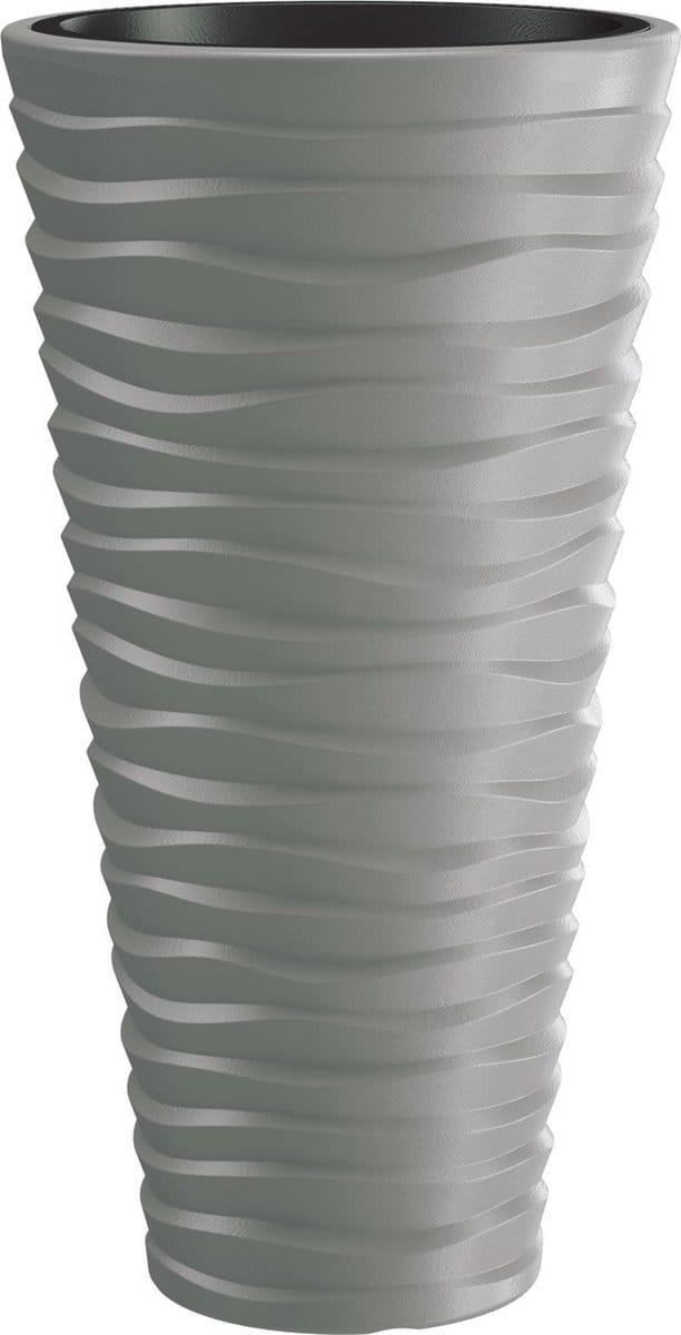 Bloempot Buiten Hoog Rond Sand Slim 30cm STEENGRIJS Prosperplast