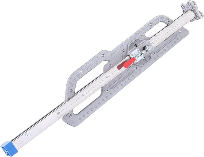 Gipsplaatsnijder - Plaat snijder - Muren Afwerken - Dubbele positionering - 83 cm lengte - Zilver