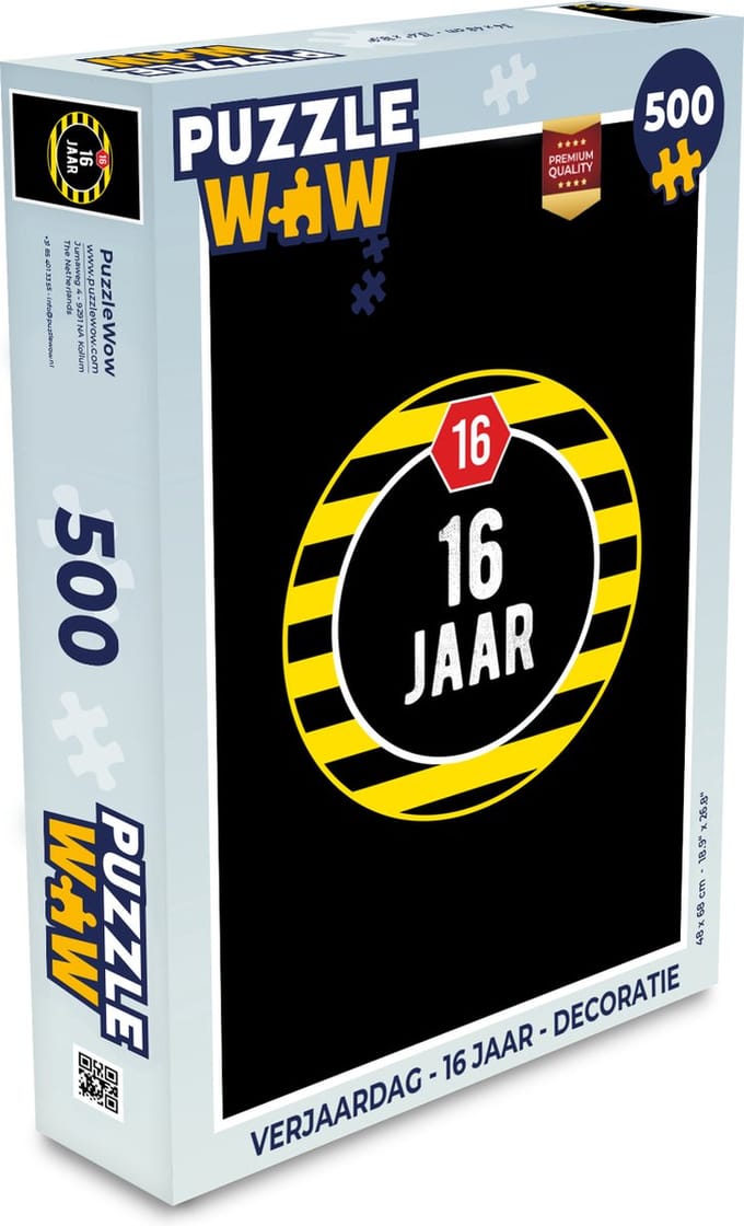 Puzzel Verjaardag - 16 jaar - Decoratie - Legpuzzel - Puzzel 500 stukjes