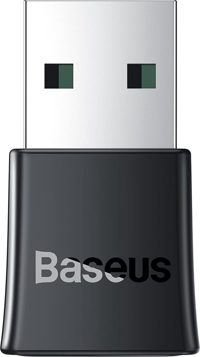 Baseus BA07 Draadloze USB Bluetooth Adapter - Bluetooth 5.3 - Bereik tot 20 m - Windows 8.1 / 10 / 11 - Zwart