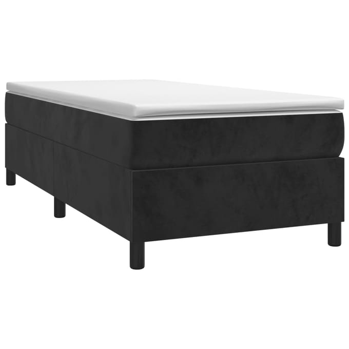 vidaXL - Boxspring - bed - 100x200 - cm - fluweel - zwart