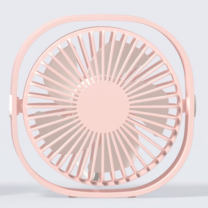 USB Tafelventilator - USB Ventilator - Mini Ventilator - Compact - 3 Windstanden - Roze
