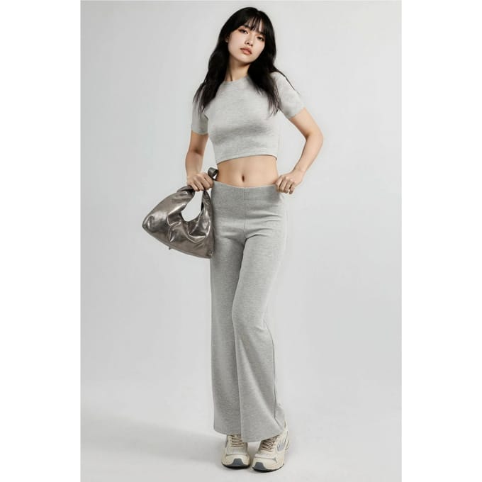 Hoge Taille Rechte Pijpen Broek