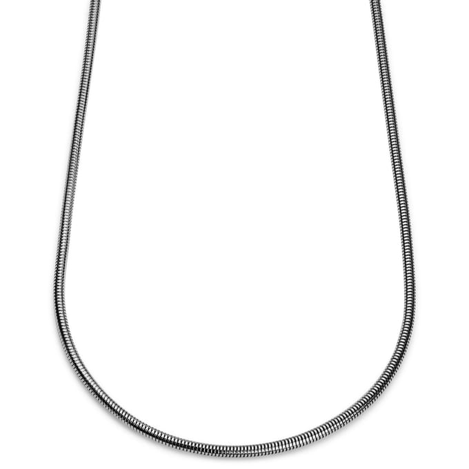Essentials | 4 mm Zilverkleurige Ketting met Slangenschakels