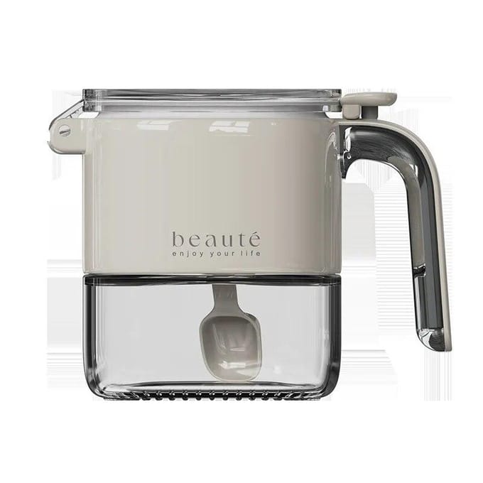 Pot d'assaisonnement scellé de type poussoir de luxe léger assaisonnement MSG résistant à l'humidité transfrontalier boîte d'assaisonnement de grande capacité boîte d'assaisonnement jaune