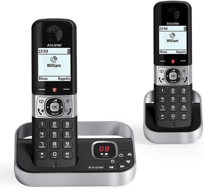 Duo Draadloze DECT Telefoon met Premium Oproepblokkering en Extra Hoorn