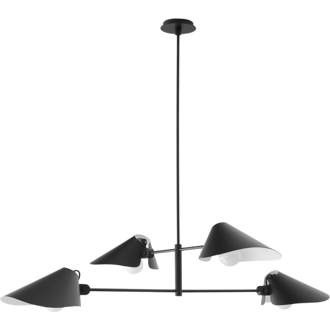 &Tradition Bonnet SC91, SC92, SC93 hanglamp - black - Hoogte 110 cm