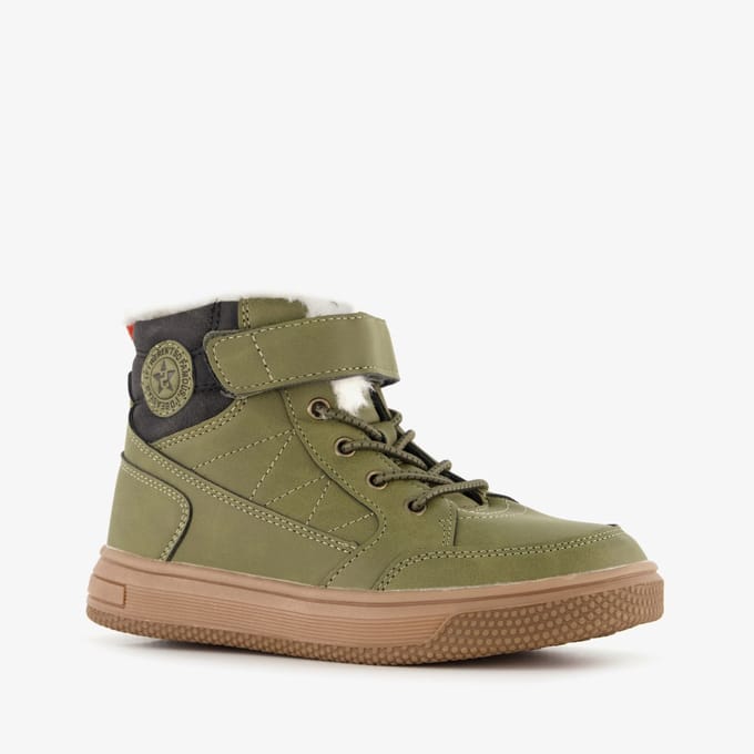 Blue Box gevoerde jongens veterboots groen - Maat 33