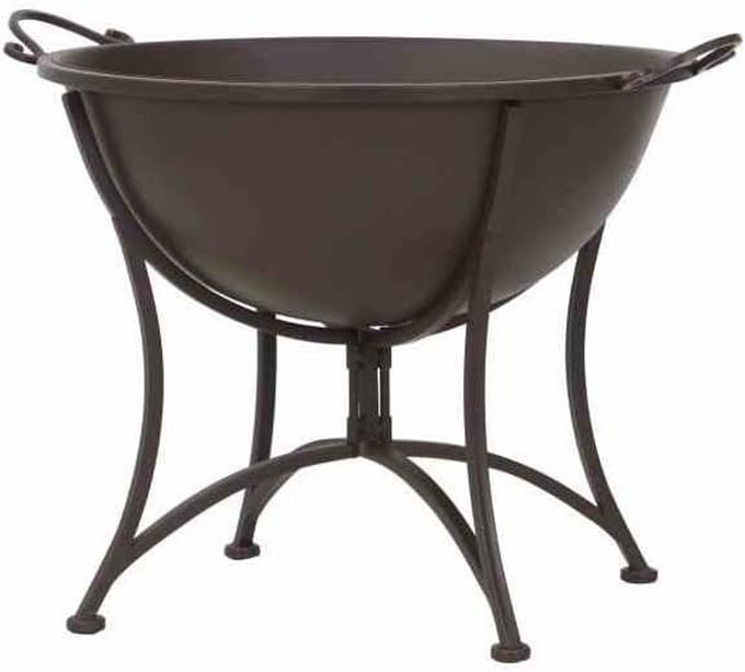 Grote tuinhaard vuurschaal antiek look roestbruin 65 cm