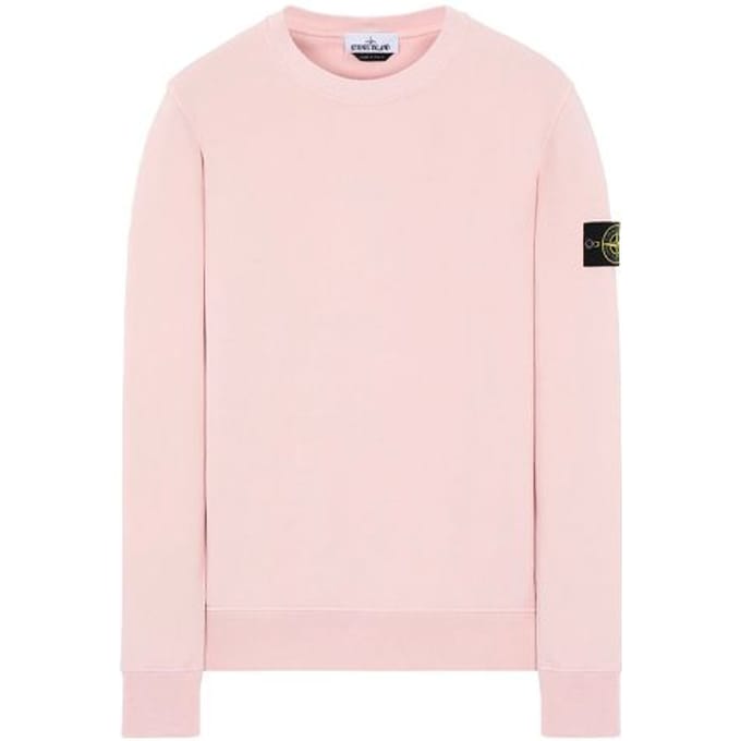 Stone Island Basic Ronde Hals Lichtroze Heren Tops 741563051-V0082 L white