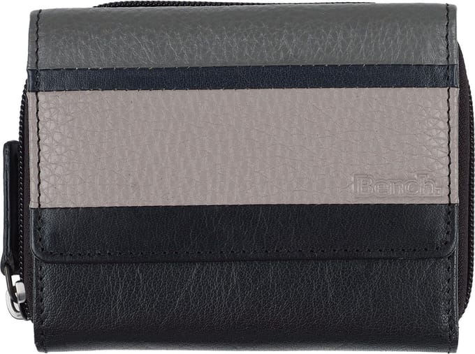 Bench Portemonnee RFID-bescherming Leder 10 cm - Dames - Horizontaal - schwarz