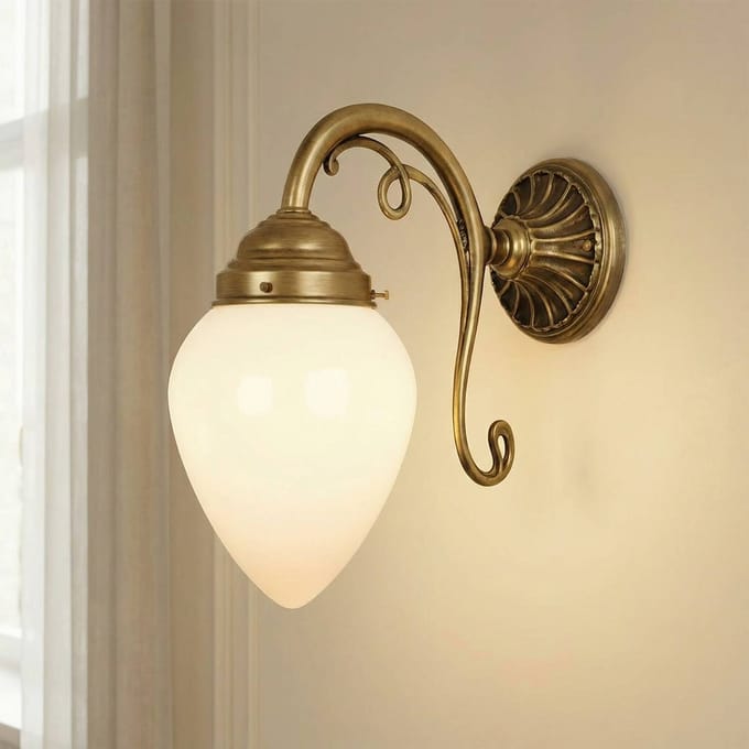 Berliner Messinglampen Elegante wandlamp Paris van messing