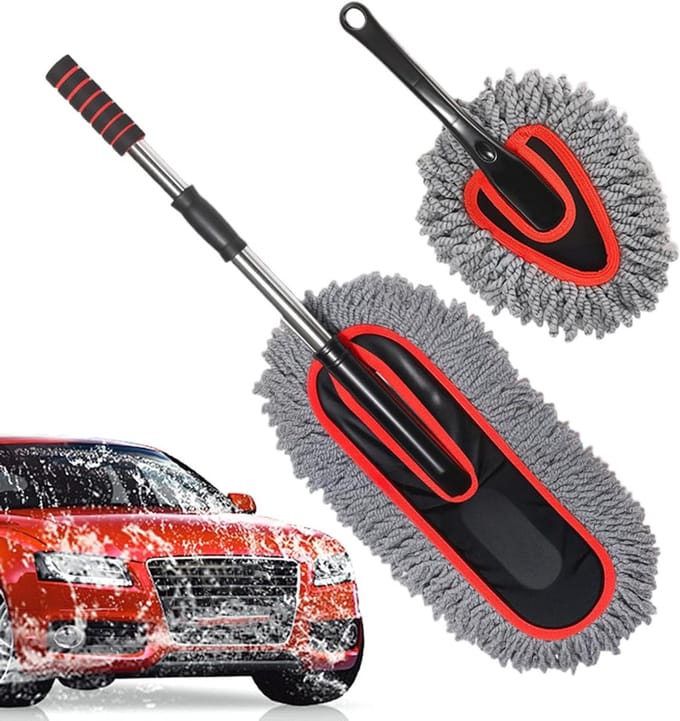 Auto Borstel - Schoonmaakgereedschap - Auto Onderhoud - Krasvrije Microvezel - 2 Stuks - Niet gespecificeerd