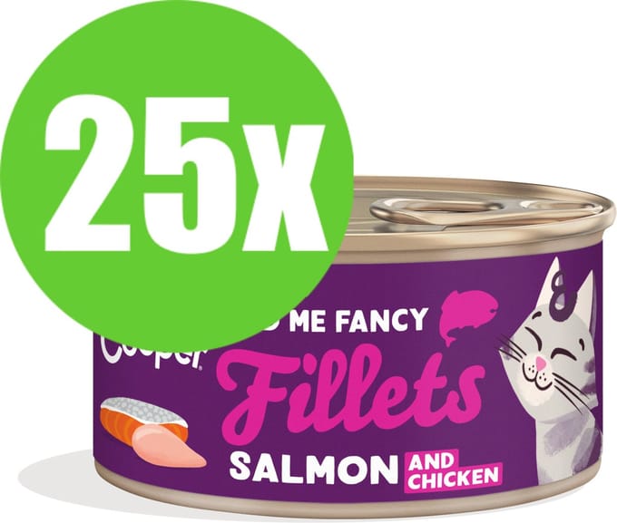 25x Edgard & Cooper Cat Fillets Salmon/Chicken - 70 gr - Natvoeding Kat