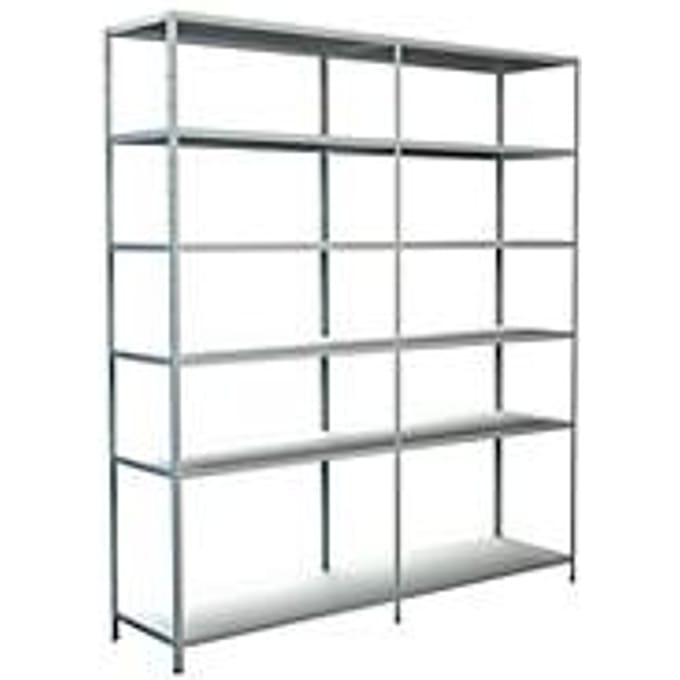 Legborden zonder grendels, H 2300 x B 2000 x D 500, wit