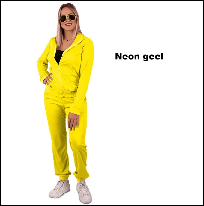 Trainingspak Basic Neon Geel Dames - Maat 38
