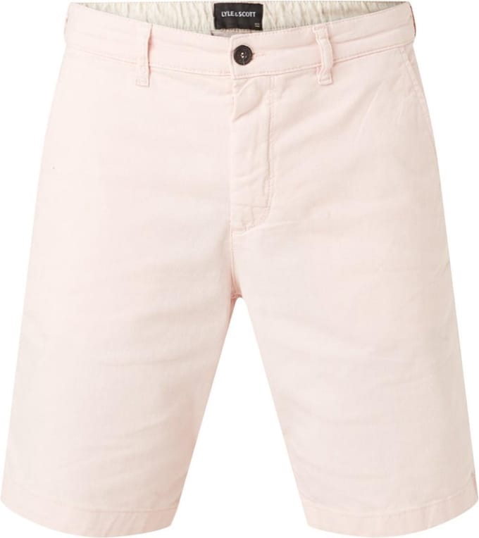 LYLE & SCOTT Straight fit chino shorts met stretch - Maat 36