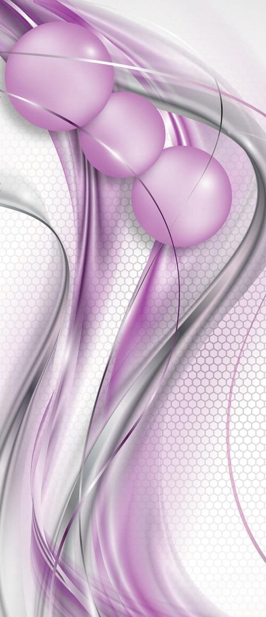 Purple Silver Pattern Photo Wallcovering