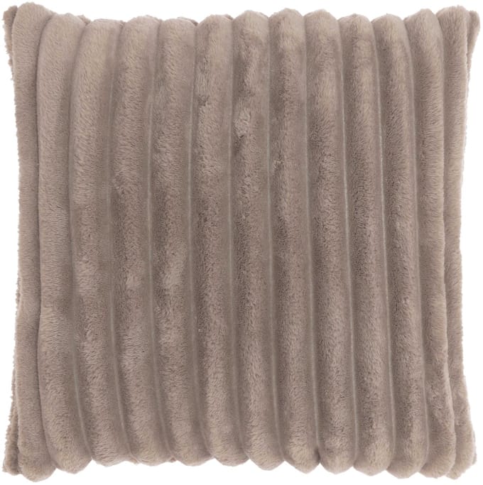 Unique Living Sierkussen Lex - Polyester - Taupe - 50x50 cm - Brede Rib