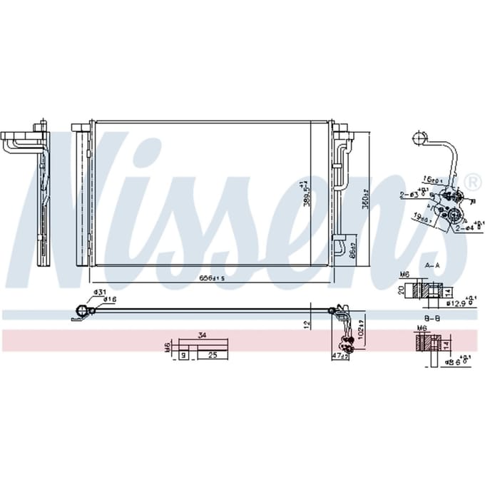 Condensator, airconditioning NISSENS 941262