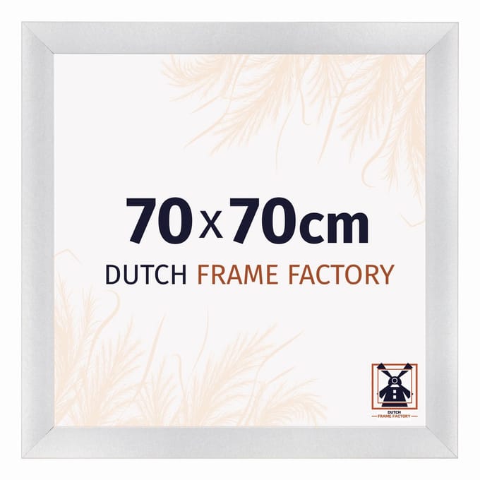 Fotolijst 70x70 cm - MDF - Zilver Mat - Praag