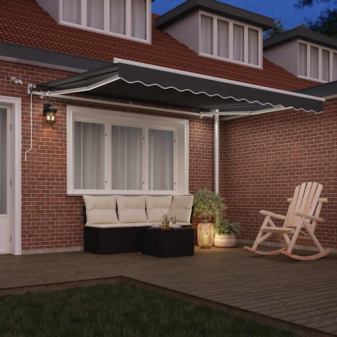 vidaXL - Zonnescherm - Frame - Wit - 3 - x - 2,5 - m - Aluminium